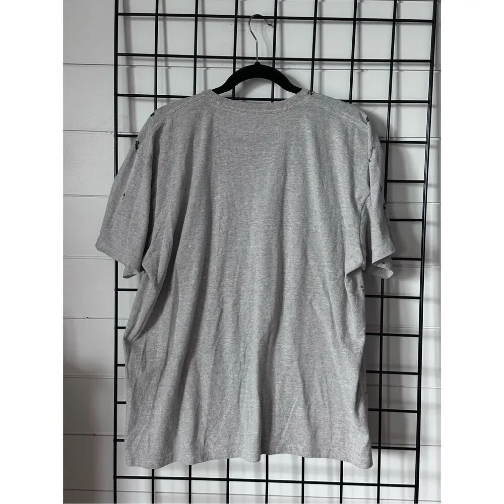 Disney SS T-Shirt Men’s XL Grey Mickey Mouse All Over Print Graphic Logo - Picture 3 of 7